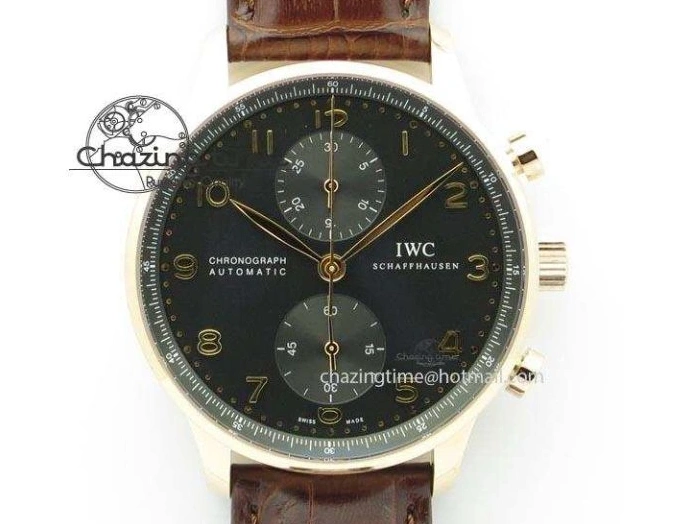 MIROTIME 0416 Portuguese Chrono RG IW371480 ZF 1:1 Best Edition White Dial On Brown Leather Strap A7750 V HighPerformance 7266